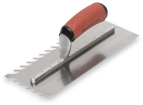 Marshalltown Lay Flat Zahnkelle, Kerbe 13 mm, Carbonstahl, Durasoft Griff, Grösse: 279x114 mm