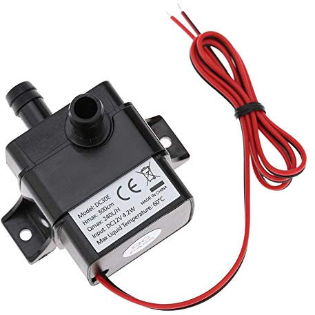 TOTMOX 12 V 4,2 W Universal 3M 240L/H borstlös dränkbar vattenpump, ultratysta fontänpumpar för akvariebord fontäner, vattenträdgårdar och hydroponiska system