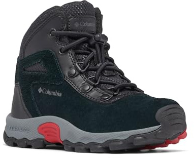Columbia Newton Ridge Amped Bottes de Trekking et de randonnée mi-Hautes, Black Mountain Red Toddler, 31 EU