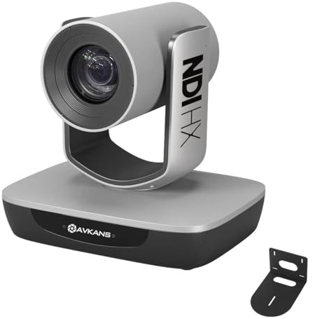 AVKANS NDI Camera, 20X Zoom 3G-SDI HDMI PTZ USB Web Camera with USB Video Output for Church Worship Live Events, PoE IP Livestream Video Camcorder for Video Production