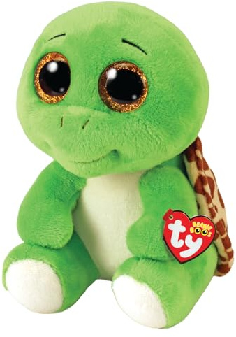 TY Turbo Schildkröte Beanie Boos Regular, Beanie Baby Weichplüsch Spielzeug, Sammlerstück Kuscheliger Plüschteddy