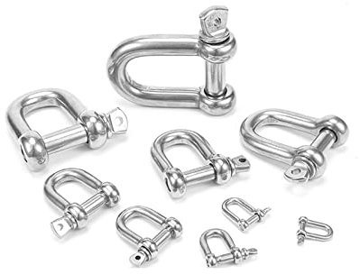 1 Stück M4 M5 M6 M8 M10 M12 M14 M16 Karabiner D Schäkel Schlüsselanhänger Schlüsselanhänger Hakenschraube A2 304 Edelstahl (Color : Bow Type, Size : M6)
