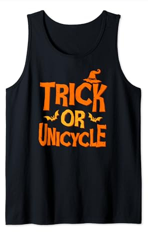 Lustiger Trick oder Einrad Einradfahrer | Einfaches Halloween Tank Top