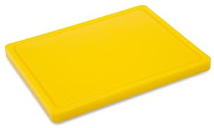 METRO Professional Planche à découper, GN 1/2, polyéthylène haute densité (HDPE), 32,5 x 26.5 x 2 cm, jaune