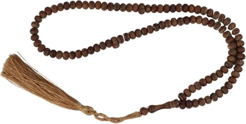 Tasbeeh Misbaha Handgefertigtes Wacholderholz, islamisches Geschenk, Tasbih Gebetsperlen, Tesbih, 5 x 7 mm, kleine Größe, Dhikr-Rosenkranz