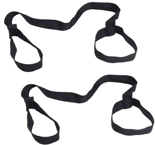 2 Pcs Yoga Mat Carrying Mat Strap Strap Sling Mat Carrying Strap Sling Yoga Stretch Strap Yoga Mat Elastic Strap Fitness Stretching Strap Belt Pack Up Easily Different Mat (2, Black)