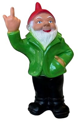 Sparfroh Gartenzwerg Zwerg Stinkefinger Mittelfinger 33cm