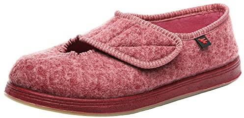 ZHENSI Zapatillas para Diabéticos Mujer, Zapatos Ajustables con Pies Hinchados Y Anchos Zapatillas Planas Antideslizantes De Espuma Viscoelástica para Jardín,Rosado,38 EU