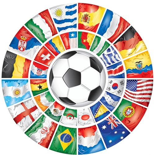 AIRDEA Fußball Diamond Painting Erwachsene, DIY 5D Länderflaggen Diamant Painting Bilder, Bastelset Erwachsene Frauen als Haus Wanddeko 30x30 cm