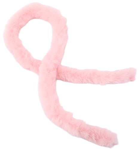 CABODYALS 2 m Rosa Kunstfell Stoffrolle Chenille Stäbchen Flauschige Flauschige Streifen Zotteliges Wickelband Für Winter Und Weihnachten Girlandenbesatz Zum Nähen Herstellen von Schleifen Festival De