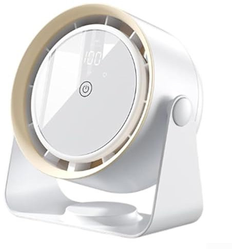 Ventilateur de bureau, ventilateur mural domestique, chargement USB, circulation de l'air, ventilateur sans pales pratique, rechargeable, idéal pour soulager les températures chaudes (blanc)