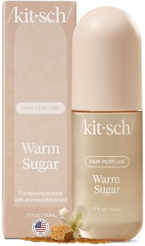 Kitsch Hair Perfume for Women - Warm Sugar | Clean, Deodorizing & Patented Odor-Eliminating Technology Hair Spray & Body Mist - Freshen Hair, Body & Pillows - Pink Grapefruit & Vanilla Scent - 50mL