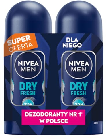 NIVEA MEN Dry Fresh Antitranspirant in Kugel 72H, 2x50ml