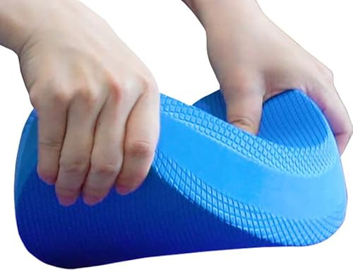 Ovale Schaumstoff-Balance-Pads, stabiles Fitnessübungskissen, tragbares Gymnastik-Trainerbrett, rutschfestes Balance-Trainerbrett, perfekt für Physiotherapie, Pilates, Krafttraining (blau)