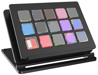 alloneslife Programmable 15 Key LCD Macro Keyboard For Live Stream Gaming Content Creators Integration For Streaming