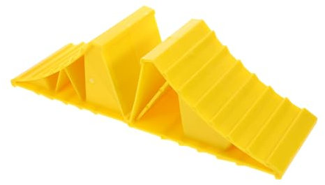 Happyyami Cunei per Ruote di Camion in Plastica Blocchi per Pneumatici Antiscivolo Cunei Portatili per Camper Rimorchi Auto e Camion Rampa per Auto