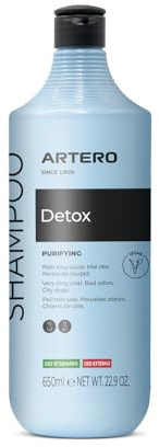 ARTERO Detox. Shampoo per Cani e Gatti Urbani. Pulizia Profonda Anti-Inquinamento con Carbone Attivo, Controllo degli Odori e Brillantezza Naturale. Elimina la Sporcizia, Manto Pulito e Rivitalizzato