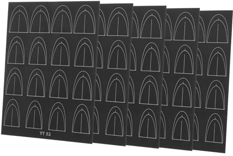 LRXIYODE 5feuilles Lot De Autocollants Pour Ongles à Pointe Française Guides De Bordure Auto-adhésifs Pour Nail Art Précis Décoration Ongles Pour Femmes