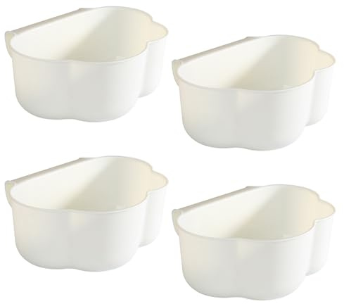 YTSMFL 4 Stück Wickeltisch Organizer Küchenschrank Tür Hängende Abfallbehälter Weiß Wickeltisch Organizer zum Anhängen Auffangschale für Küchenabfälle mit Deckel