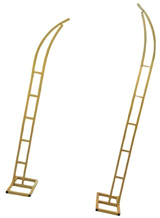 Amagogo 2 Pezzi Arco per Matrimonio Arco per Palloncini Cornice Decorativa Struttura Semicircolare con Base Stabile Adatto per Feste Ed Eventi Spec, D'oro