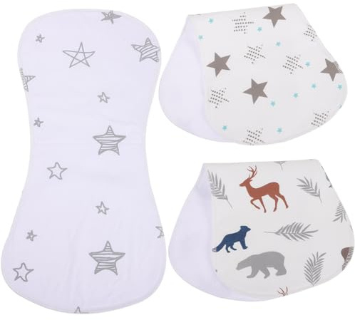 LOLIPPYY 3 piezas Paños para Eructar Niña Algodón Absorbente Suaves y Transpirables para Proteger Ropa Unisex