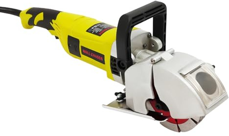 Rainureuse murale 4000 W avec lames de scie de 121 mm de diamètre et pompe à eau Fraise à fente 6500 tr/min Largeur de rainure 0-33 mm Profondeur 0-37 mm Fraise à béton pour brique, granit, marbre