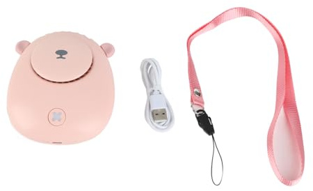 Segrehy Elektrischer Ventilator zum Aufhängen am Hals, tragbarer Mini-Ventilator, USB-Aufladung, freihändige Kühlung, 3-Gang-verstellbarer persönlicher Ventilator für draußen, drinnen, (Rosa)