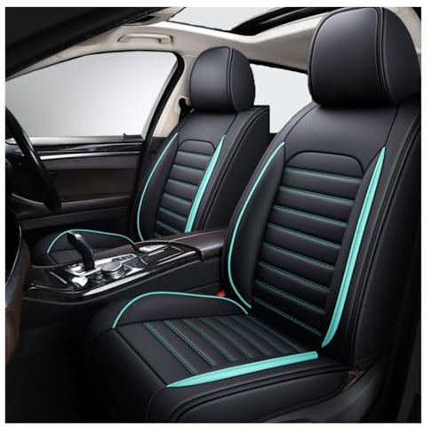 XINYUNFEI Vordersitze Set Auto Sitzbezüge Für Ford Ranger Wildtrak (2016-2026), AutositzbezüGe Set Leder, 2-Sitze SitzbezüGe Auto Vordersitze Zubehör(Blue-Green)
