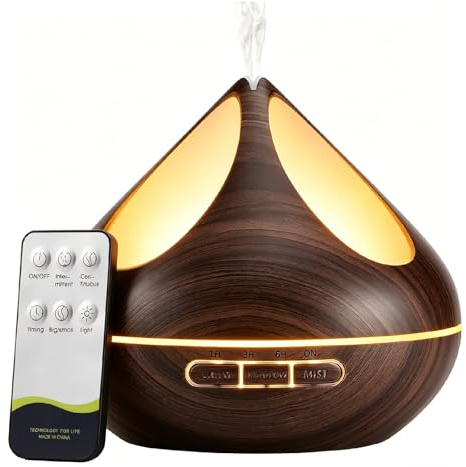 500ml Ultraschall Aroma Diffuser, Diffusor für ätherische Öle, Klassischer Aromatherapie Diffuser für Zuhause, Büro & Yoga, Muttertag