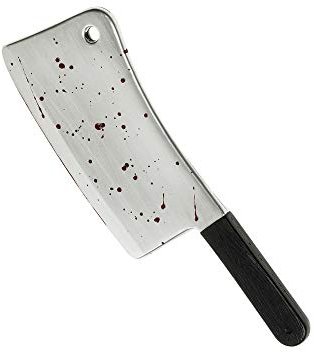 Bloody Cleavers 44cm Halloween Novelty Toy Weapons & Armour for Fancy Dress Costumes Accessory