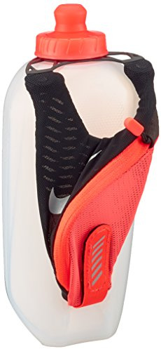 Nike Trinkflasche L Handheld Trinkflasche, Black/Total Cimson/Silver, L, NRL87064