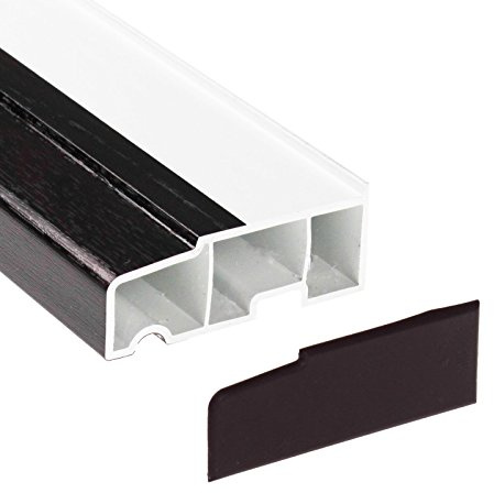 85mm Stub uPVC Window Sill (with End Caps) - Rosewood, 1m
