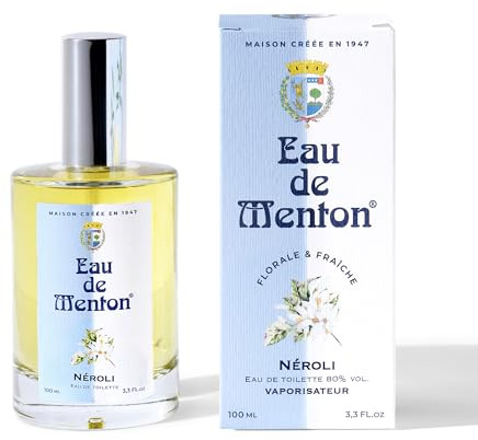 Eau de Menton - Neroli (Fleur d'Oranger) - Eau de Toilette Femme, Artisan Parfumeur en Côte d'Azur (100ml)
