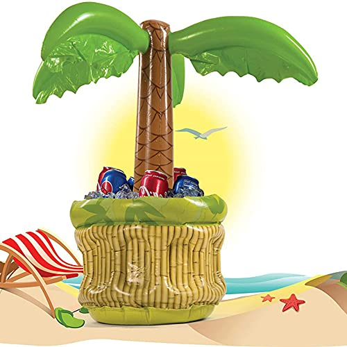 Domybest Eiskübel Eiskübel Eiskübel Eiskübel für Flaschen Bier Getränke, kreativer Kokosbaum, aufblasbarer Eiskübel aus PVC für Partys, Bars