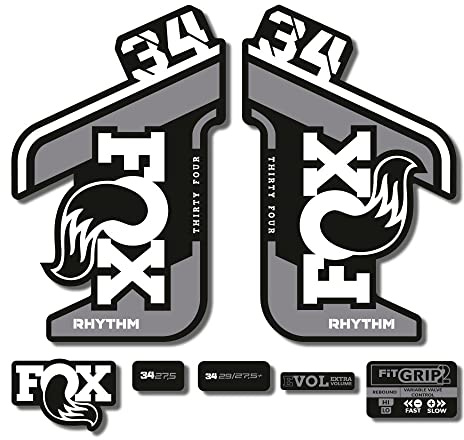 STAR SAM Autocollants compatibles avec fourche de vélo Fox 34 Rhythm 2021 Blanc 1 cm