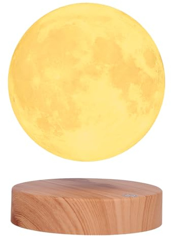 Vnemofey Schwebende Mondlampe, 16 Galaxy Farben Magnetische schwebende Mondlampe, 3D-Drehung & Helligkeit einstellbar, Geschenke für Kinder Freunde, coole Gadgets