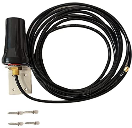 Maswell Outdoor 3G 4G+ LTE Antenna Wall Mount Waterproof SMA Male 2dBi Aerial Compatible with Vodafone EE O2 Three 4G LTE Router Gateway Modem Router Trail Camera, Not for Speed Competition