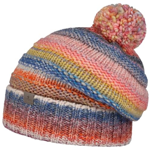 LIERYS Fauske Bommelmütze Strickmütze Umschlag Made in Germany Damen und Herren Herbst Winter