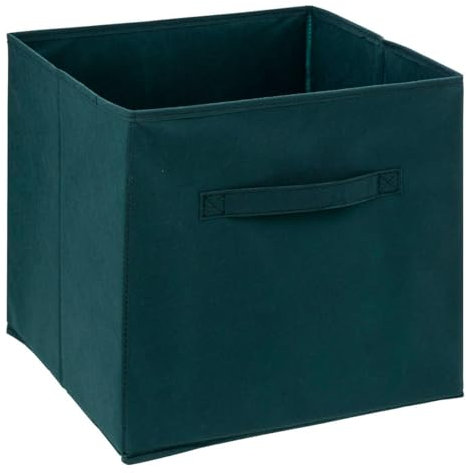 5five - panier tissu 31x31cm mix n modul bleu pétrole