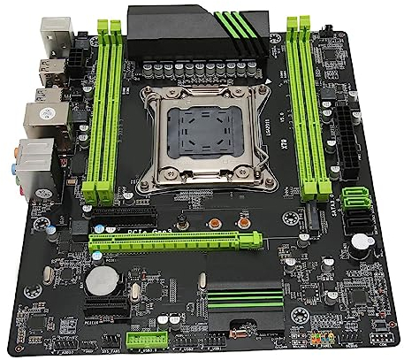 Bewinner Scheda Madre PC ATX X79, Supporto Scheda Madre Desktop LGA 2011 DDR3 a 4 Canali E5 V2 con SATA 3.0, M.2 32 GB/s, USB 3.0, 1 X PCI E 16X per PC