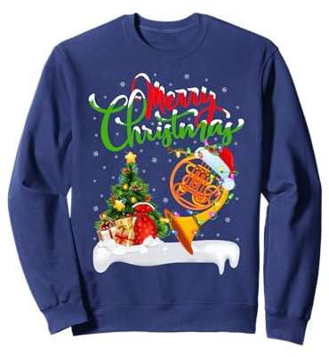 Weihnachtsdekorationen für Waldhornliebhaber, Waldhorn-Weihnachten Sweatshirt
