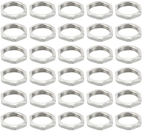 PATIKIL M12x1.0 Acciaio Dadi Esagonali 50pz Metrico Filettatura Finitura Zincata Hardware Dadi Vite Bullone Dispositivi Fissaggio Lampade Macchinari Manutenzione 3mm Altezza 14mm Larghezza