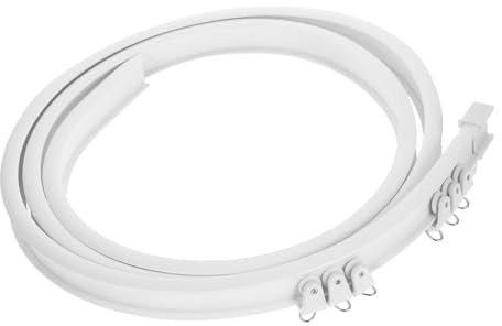 Zerodeko 1 Satz Vorhangschiene Teiler Flexible Schiene Zubehör Für Gardinenschienen Vorhang-gleitschiene Duschvorhang Schiene Flexible Gardinenstange Laufrollen Wohnmobil Weiß Flexibel PVC