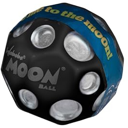 Sunflex x Waboba Moonball Dark Side Silber - Spingball mit hoher Sprungkraft - Gummiball mit hoher Qualität - Durchmesser 6,5 cm