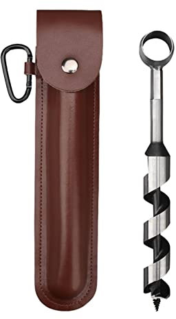 Handbohrer für Erdbohrer, Handbohrer, Bushcraft-Werkzeuge, zusätzliches Werkzeug für und Camping, selbstschneidende Schrauben