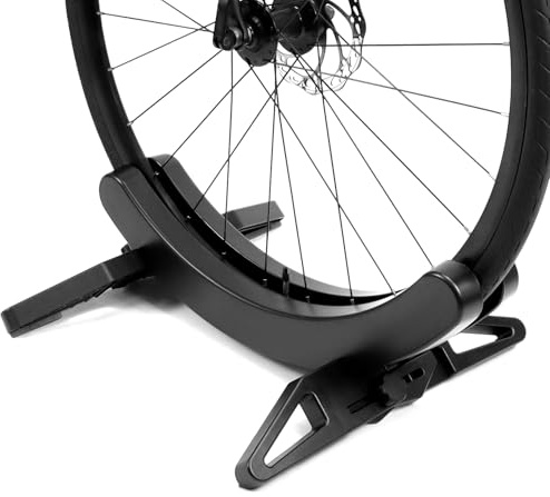 QWORK® Verstellbarer Fahrrad-Bodenständer für 30-80 mm Reifen, Robuster MTB & Rennrad Ständer Drinnen und Draußen