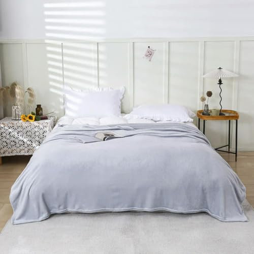 LIUXIN Superweiche Flanell-Überwurfdecke, warme Tagesdecke, Schal, Nickerchen-Übungsdecke, Yogadecke, Haustierdecke, leicht, Schwarz, Braun, Grau