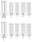 Tobebright 26w 4 Broches Ampoule Fluorescente Compacte Gx24Q-3 Base, Blanc Chaud 2700K 4 Broches Tube Triple CFL PLT-26W 827 Plug in Ampoule CFL économie d'énergie pour Bureau Salon Cuisine, Lot de 10