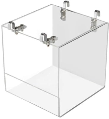 Hperu Transparent Vogel Badehaus Vogelbadewanne Käfig Haustier Bad Haus mit Metallhängehaken für Haustier Papagei Dusche Transparent