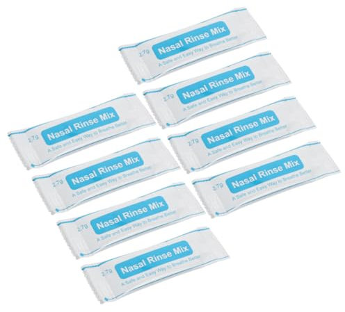 OHPHCALL 40 Piezas Sal Para Limpieza Nasal Sobres Caja Mezcla De Disolución Rápida Sin Elemento Yodado Cuidado Nasal Diario Para Adultos Niño Niña y Personal Expuesto Niebla